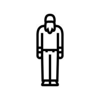 adult old man line icon illustration vector