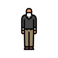 adult old man color icon illustration vector