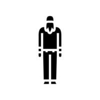 adult old man glyph icon illustration vector