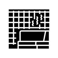 vapor habitación glifo icono ilustración vector