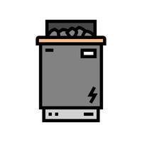 eléctrico sauna color icono ilustración vector