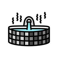 bathing sauna color icon illustration vector