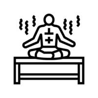 relajación sauna línea icono ilustración vector