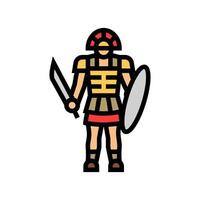 warrior sparta color icon illustration vector