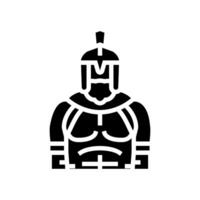 gladiator battle spartan roman glyph icon illustration vector