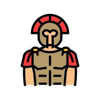 gladiador Esparta guerrero color icono ilustración vector