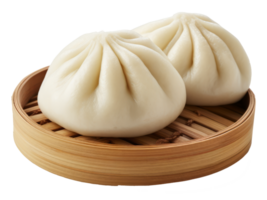 chinese steam bun isolated on transparent background png