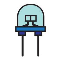 Electric diode icon illustration design vector