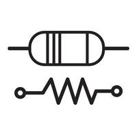 eléctrico resistor icono ilustración diseño vector