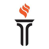 torch icon illustration design template vector