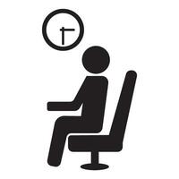 waiting room icon illustration design template vector