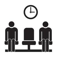 waiting room icon illustration design template vector