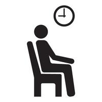 waiting room icon illustration design template vector