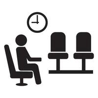 waiting room icon illustration design template vector