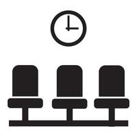 waiting room icon illustration design template vector