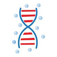 Genetic DNA icon illustration design template vector