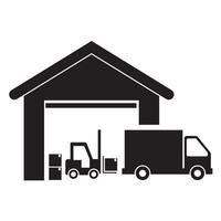 warehouse icon illustration design template vector