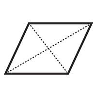 Parallelogram icon illustration design template vector