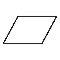 paralelogramo icono ilustración diseño modelo vector