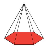 hexágono pirámide icono ilustración diseño modelo vector