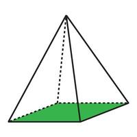 rectangular pyramid icon illustration design template vector