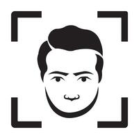 face scanning icon illustration design template vector