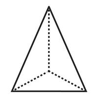 pirámide triángulo icono ilustración diseño vector