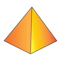 pirámide triángulo icono ilustración diseño vector