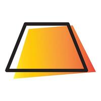 trapezoid icon illustration design template vector