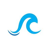 water wave logo, beach waves, sea, design vector