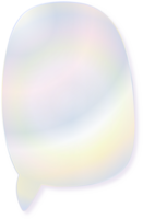 Hologram bubble speach and shape with metal foil gradient png