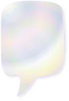 holograma burbuja discurso y forma con metal frustrar degradado png