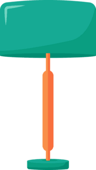 ilustração do casa e mesa lâmpadas png