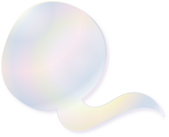 Hologram bubble speach and shape with metal foil gradient png