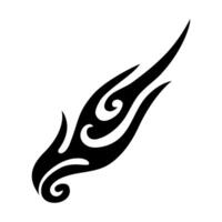 Flame decal. tribal fire symbol design. fire flame illustration. Tribal fire vinyl stickers for transportation. Burning element with curves for vehicle. y2k gothic flame stickers. vector