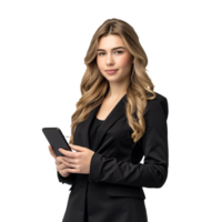 Attractive businesswoman in a suit isolated png