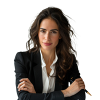 Attractive businesswoman in a suit isolated png