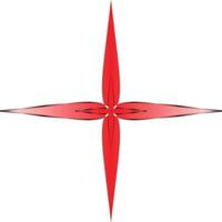 Red Star circle compas logo vector