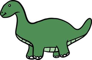 Cute cartoon dinosaur illustration vector