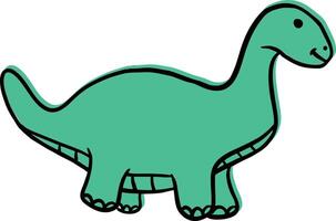 Cute cartoon dinosaur illustration vector