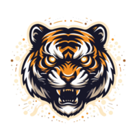 illustration de mascotte tête de tigre png