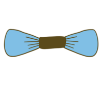 Hand-Drawn Blue Bow Illustration With Clean Lines and Solid Colors png