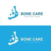 Bone Health Logo Simple Illustration Silhouette Template Design vector