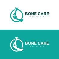 Bone Health Logo Simple Illustration Silhouette Template Design vector