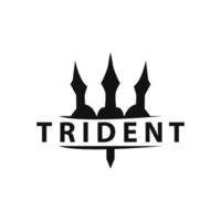 tridente logo diseño lanza arma mar Rey Poseidón Neptuno símbolo modelo vector