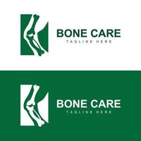 Bone Health Logo Simple Illustration Silhouette Template Design vector