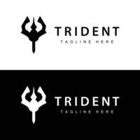 tridente logo diseño lanza arma mar Rey Poseidón Neptuno símbolo modelo vector