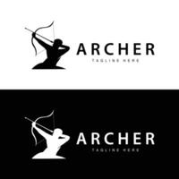 Archer logo vintage design old inspiration archer tool arrow template brand vector