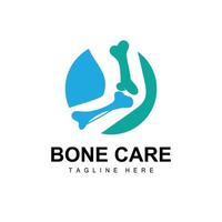 Bone Health Logo Simple Illustration Silhouette Template Design vector