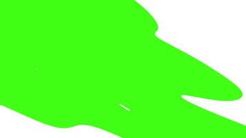 White liquid animation transition on green screen background. Simple cartoon fluid motion animation. video